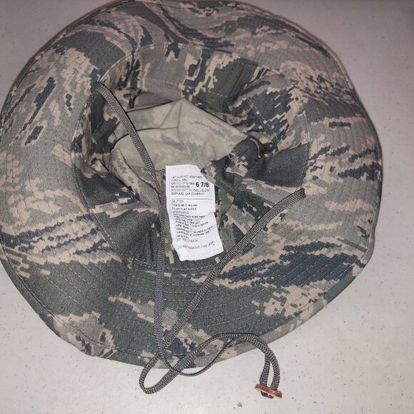 Air Force ABU Camo Boonie US Military Type V Boonie Hat- 6 1/2 - Picture 2 of 2